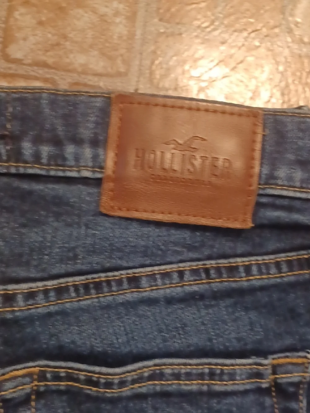 Hollister Men's Straight Dark Blue Denim Jeans 29x30 Slim Stright